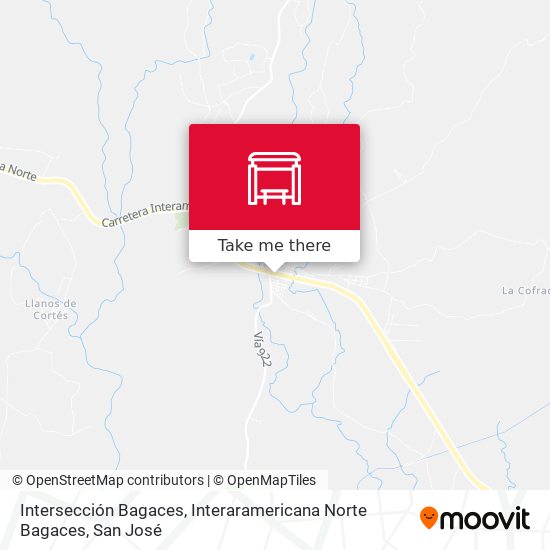 Intersección Bagaces, Interaramericana Norte Bagaces map
