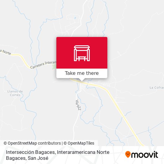Intersección Bagaces, Interaramericana Norte Bagaces map