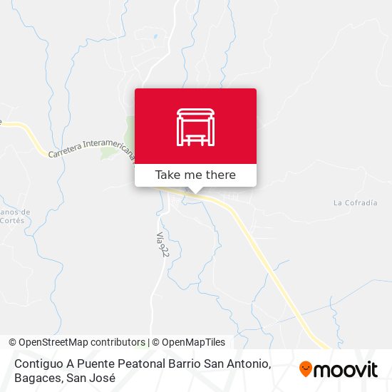 Contiguo A Puente Peatonal Barrio San Antonio, Bagaces map