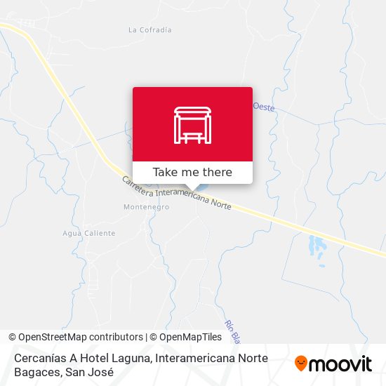Cercanías A Hotel Laguna, Interamericana Norte Bagaces map