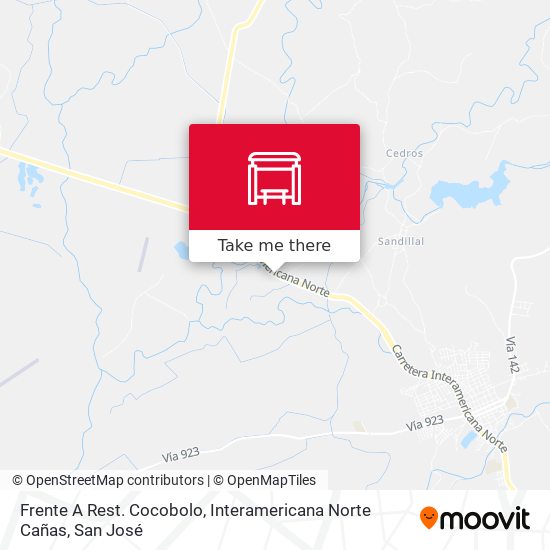 Frente A Rest. Cocobolo, Interamericana Norte Cañas map