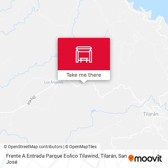 Mapa de Frente A Entrada Parque Eolico Tilawind, Tilarán