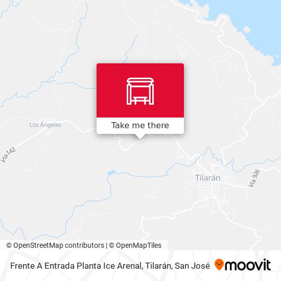Mapa de Frente A Entrada Planta Ice Arenal, Tilarán