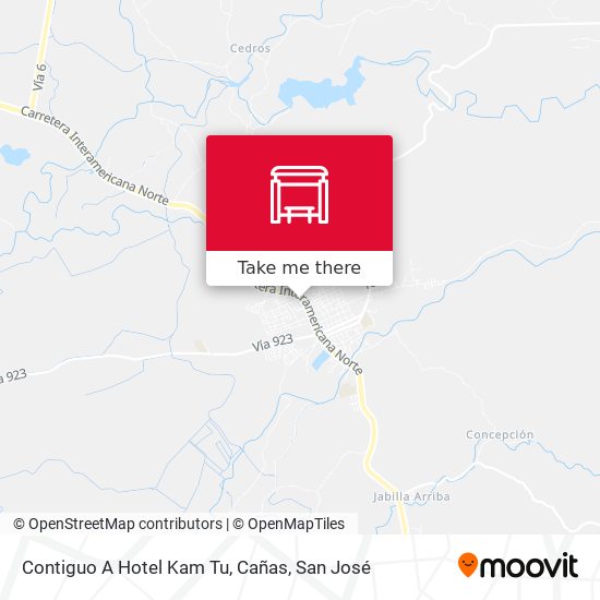Contiguo A Hotel Kam Tu, Cañas map