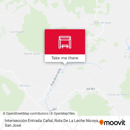 Mapa de Intersección Entrada Cañal, Ruta De La Leche Nicoya
