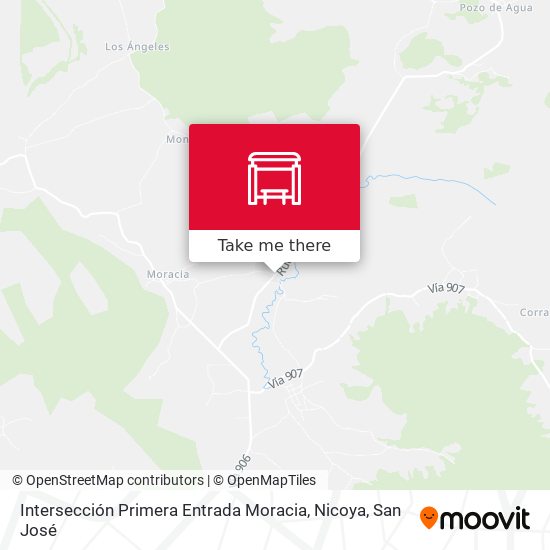Intersección Primera Entrada Moracia, Nicoya map