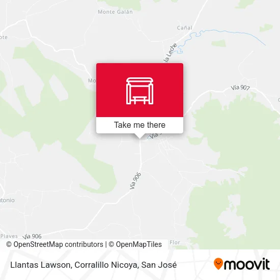 Llantas Lawson, Corralillo Nicoya map