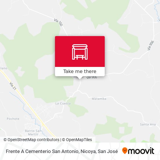Frente A Cementerio San Antonio, Nicoya map