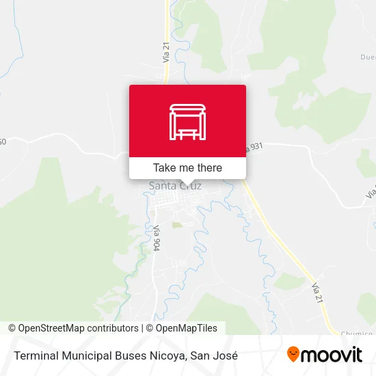 Mapa de Terminal Municipal Buses Nicoya
