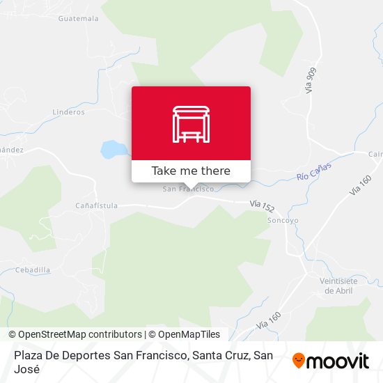 Plaza De Deportes San Francisco, Santa Cruz map