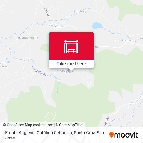 Mapa de Frente A Iglesia Católica Cebadilla, Santa Cruz