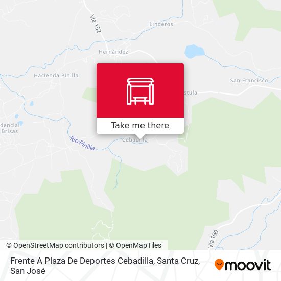 Frente A Plaza De Deportes Cebadilla, Santa Cruz map
