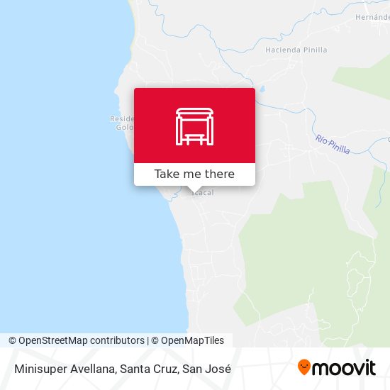 Mapa de Minisuper Avellana, Santa Cruz