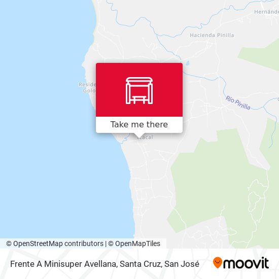 Mapa de Frente A Minisuper Avellana, Santa Cruz