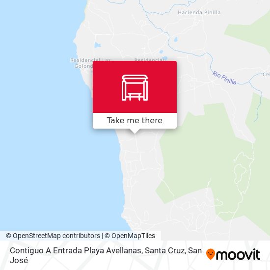 Mapa de Contiguo A Entrada Playa Avellanas, Santa Cruz