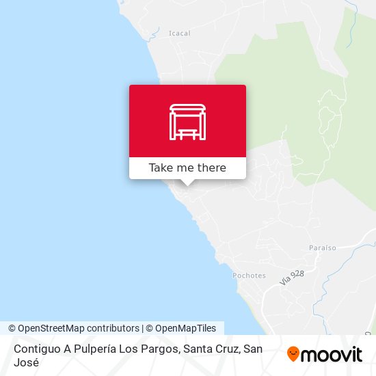 Contiguo A Pulpería Los Pargos, Santa Cruz map