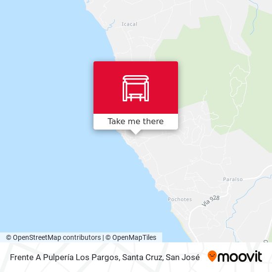 Frente A Pulpería Los Pargos, Santa Cruz map
