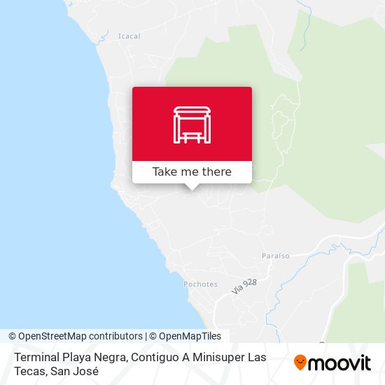Mapa de Terminal Playa Negra, Contiguo A Minisuper Las Tecas