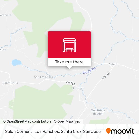Salón Comunal Los Ranchos, Santa Cruz map