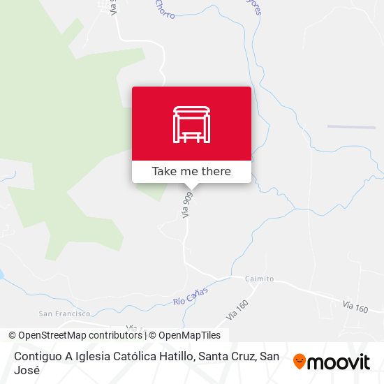 Mapa de Contiguo A Iglesia Católica Hatillo, Santa Cruz