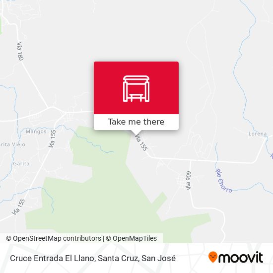 Cruce Entrada El Llano, Santa Cruz map
