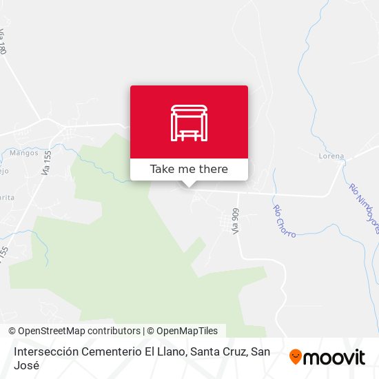 Mapa de Intersección Cementerio El Llano, Santa Cruz