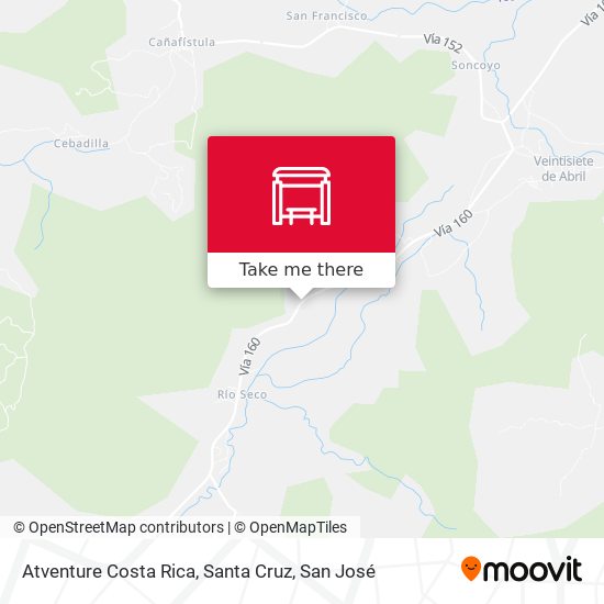 Atventure Costa Rica, Santa Cruz map