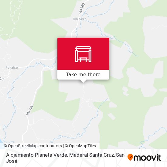 Alojamiento Planeta Verde, Maderal Santa Cruz map