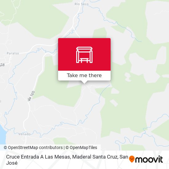 Mapa de Cruce Entrada A Las Mesas, Maderal Santa Cruz