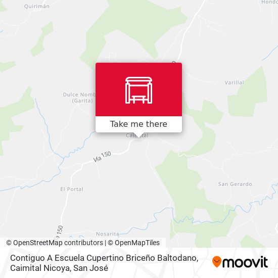 Mapa de Contiguo A Escuela Cupertino Briceño Baltodano, Caimital Nicoya