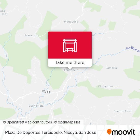 Mapa de Plaza De Deportes Terciopelo, Nicoya