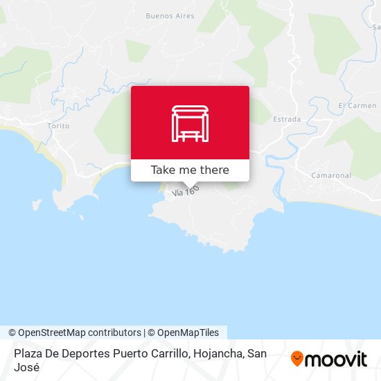 Mapa de Plaza De Deportes Puerto Carrillo, Hojancha