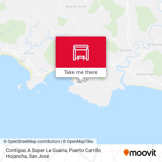 Contiguo A Super La Guaria, Puerto Carrillo Hojancha map