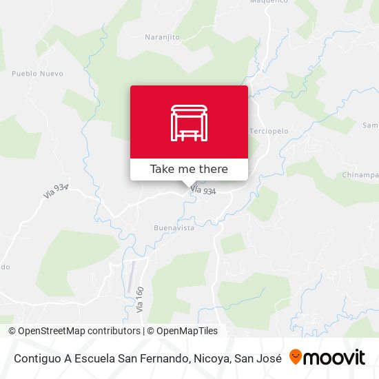 Contiguo A Escuela San Fernando, Nicoya map