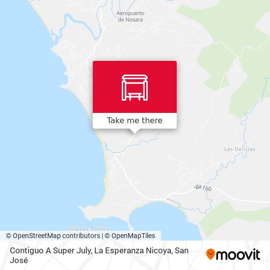 Mapa de Contiguo A Super July, La Esperanza Nicoya