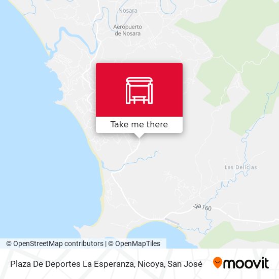 Plaza De Deportes La Esperanza, Nicoya map