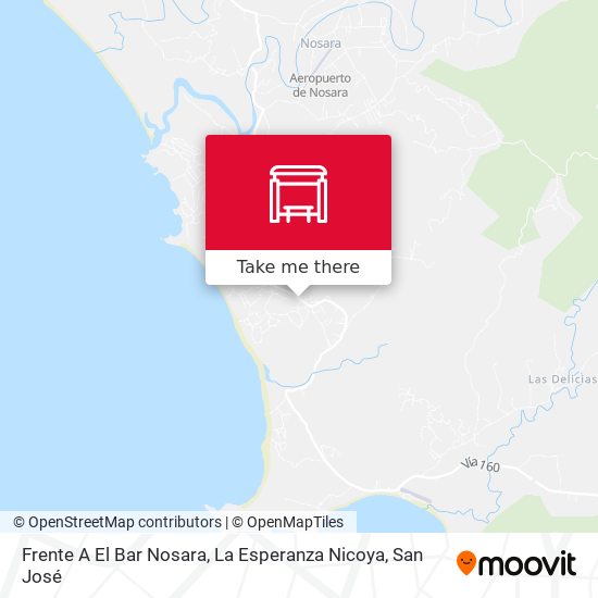 Frente A El Bar Nosara, La Esperanza Nicoya map