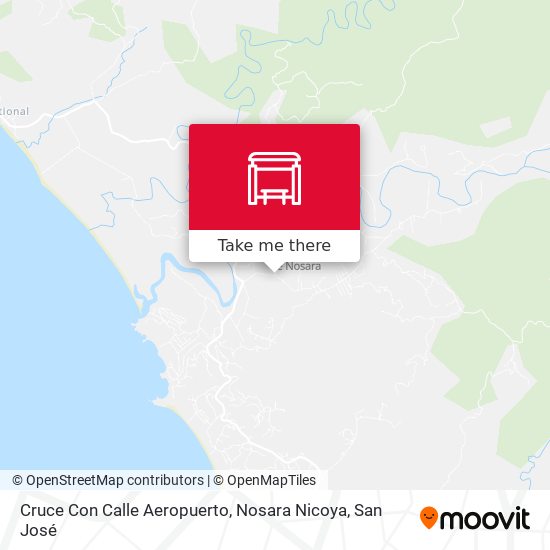 Mapa de Cruce Con Calle Aeropuerto, Nosara Nicoya