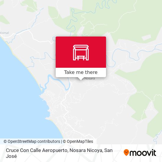 Cruce Con Calle Aeropuerto, Nosara Nicoya map