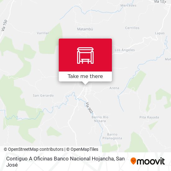 Mapa de Contiguo A Oficinas Banco Nacional Hojancha