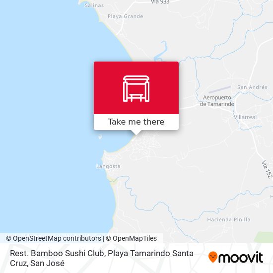 Rest. Bamboo Sushi Club, Playa Tamarindo Santa Cruz map