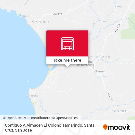 Contiguo A Almacén El Colono Tamarindo, Santa Cruz map