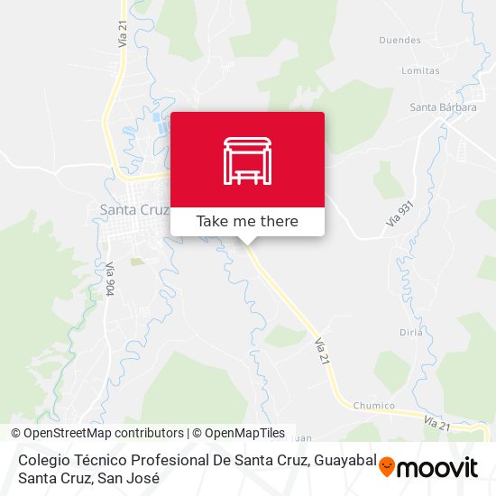 Colegio Técnico Profesional De Santa Cruz, Guayabal Santa Cruz map