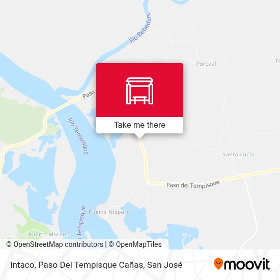 Intaco, Paso Del Tempisque Cañas map