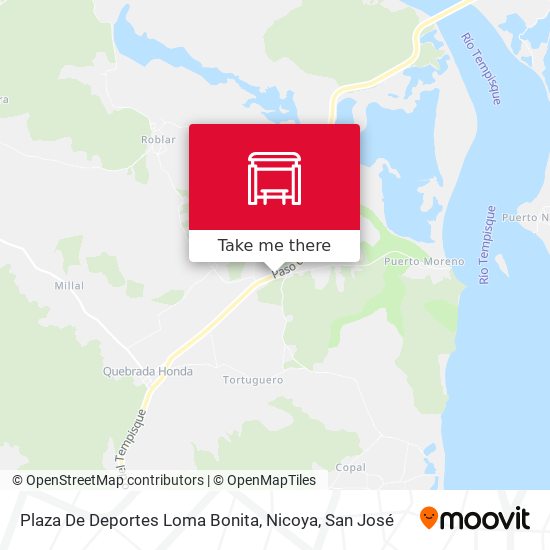 Mapa de Plaza De Deportes Loma Bonita, Nicoya