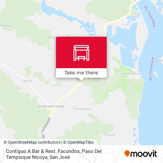 Contiguo A Bar & Rest. Facundos, Paso Del Tempisque Nicoya map