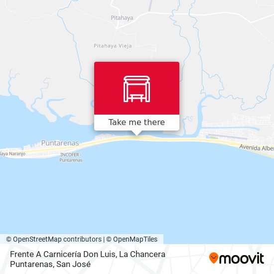 Mapa de Frente A Carnicería Don Luis, La Chancera Puntarenas