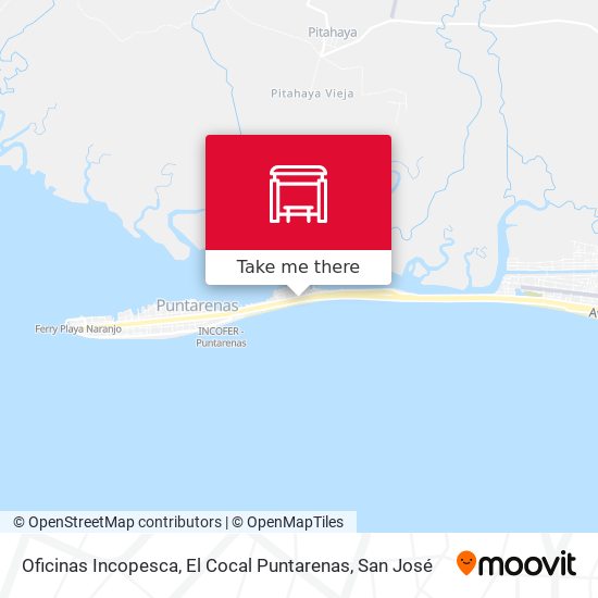 Oficinas Incopesca, El Cocal Puntarenas map