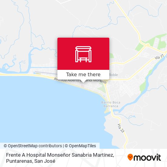 Frente A Hospital Monseñor Sanabria Martínez, Puntarenas map