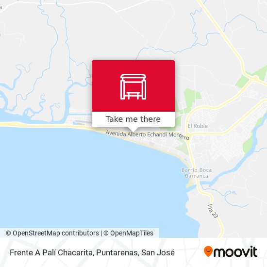 Mapa de Frente A Palí Chacarita, Puntarenas